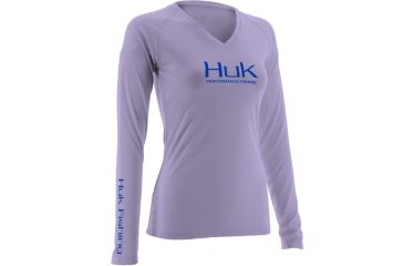 Image of HUK Ladies Performance Long Sleeve, Easter Egg Purple, Extra Large H1200060EEPXL