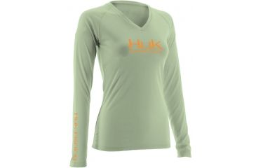 Image of HUK Ladies Performance Long Sleeve, Key Lime, Extra Large H1200060KLMXL