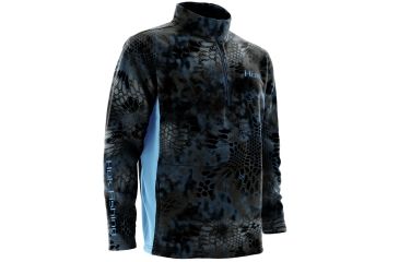 Image of HUK Mens Kryptek Fleece 1/4 Zip, Kryptek Neptune H1300016NEPS
