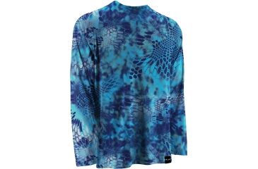 Image of HUK Mens Kryptek LoPro Performance Raglan Long Sleeve Shirt, Kryptek Pontus H1200105PONS