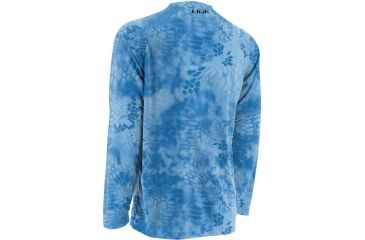 Image of HUK Mens Kryptek LoPro Performance Raglan Long Sleeve Shirt, Kryptek Carolina Blue H1200108GCBXXL