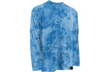 Image of HUK Mens Kryptek LoPro Performance Raglan Long Sleeve Shirt, Kryptek Carolina Blue H1200108GCBXXL