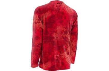 Image of HUK Mens Kryptek LoPro Performance Raglan Long Sleeve Shirt, Kryptek Red H1200108GRDS