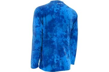 Image of HUK Mens Kryptek LoPro Performance Raglan Long Sleeve Shirt, Kryptek Royal H1200108GRLS