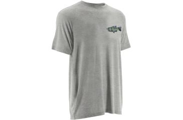 Image of HUK Mens KScott Bass Lilly Tee, True Grey Heather H1000075TGHS
