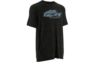Image of HUK Mens Kscott Bass Sketch Tee, Dark Grey Heather H1000078DGHS