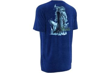 Image of HUK Mens KScott Jumping Bass Tee, Royal Heather H1000074RYHXL