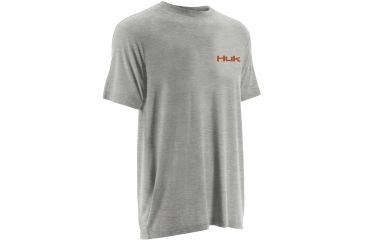 Image of HUK Mens Kscott Walleye Attack T-Shirt, True Grey Heather H1000076TGHXXXL