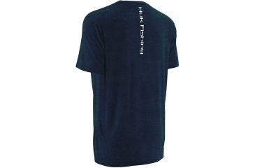 Image of HUK Mens Logo Tee, Heather Navy H1000091HNVS