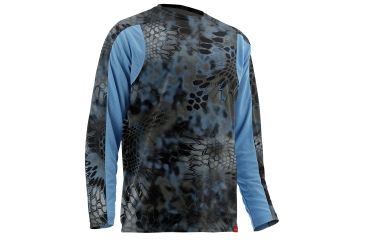 Image of HUK Mens Trophy Kryptek Long Sleeve Tee Shirt, Kryptek Neptune H1200080NEPS