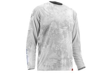 Image of HUK Mens Trophy Kryptek Long Sleeve Tee Shirt, Yeti-Grey H1200080YT2XXXL