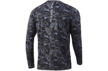 Image of HUK Performance Fishing Ocean Palm Pursuit L/S Shirt - Men's, Volcanic Ash, M, H1200406-013-M