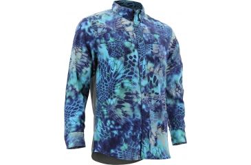 Image of HUK Performance Fishing Mens Kryptek Phenom Long Sleeve Shirt, Kryptek Pontus, H1500021PONXXXL
