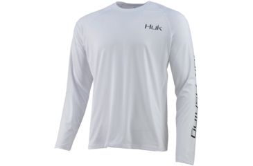 Image of HUK Performance Fishing American Large Long Sleve Graphic T-Shirts - Mens, White, Small, H1200216-100-S