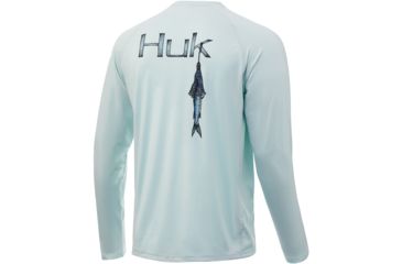 Image of HUK Performance Fishing Bally Hoo Pursuit Long Sleeve T-Shirt - Mens, Seafoam, Small, H1200238-350-S