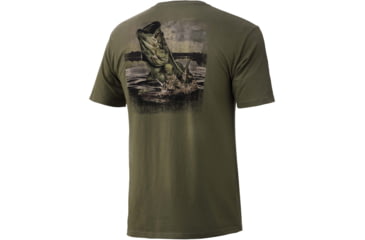 Image of HUK Performance Fishing Bass Camp Short Sleeve Tee - Mens, Deep Lichen Green, Small, H1000237-342-S
