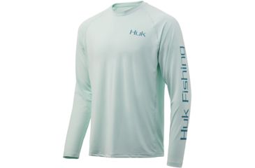 Image of HUK Performance Fishing Blue Americana Flag Pursuit Graphic T-Shirt - Mens, Seafoam, 2XL, H1200245-350-XXL