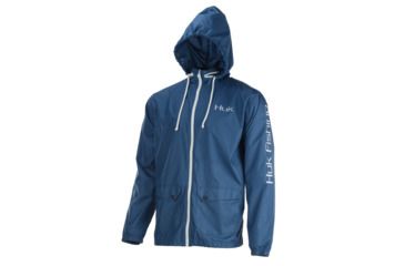 Image of HUK Performance Fishing Breaker Shell Jacket - Men's, Dark Blue/White, 2XL, H4000023-401-XXL