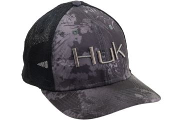 Image of HUK Performance Fishing Camo Trucker Stretch Headwear, Cap - Men's, Night Vision, Large - Extra Large, H3000186-075-LXL