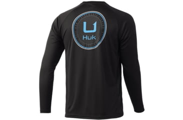 Image of HUK Performance Fishing Circle Scatter Pursuit Long-Sleeve Shirt - Men's, Medium, Black, H1200470-001-M