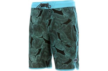 Image of HUK Performance Fishing Classic 20in Classic Blue Lines Boardshort - Mens, Black, 32, H2000076-001-32