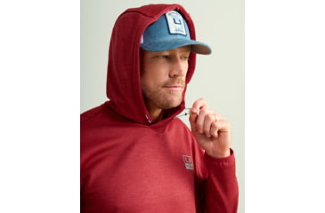Image of HUK Performance Fishing Cold Front Hoodie - Mens, Scrlt Blz Hthr, Extra Large, H1300093-622-XL
