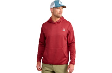 Image of HUK Performance Fishing Cold Front Hoodie - Mens, Scrlt Blz Hthr, Extra Large, H1300093-622-XL
