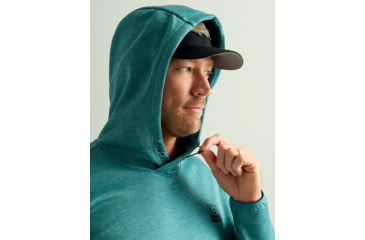 Image of HUK Performance Fishing Cold Front Hoodie - Mens, Storm Blue Hthr, Small, H1300093-540-S