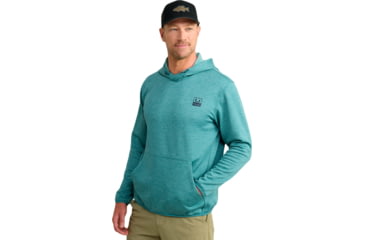 Image of HUK Performance Fishing Cold Front Hoodie - Mens, Storm Blue Hthr, Small, H1300093-540-S