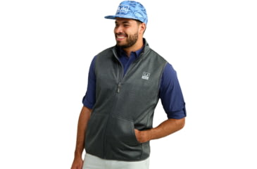 Image of HUK Performance Fishing Cold Front Vest - Mens, Volc Ash Hthr, Small, H1300099-015-S