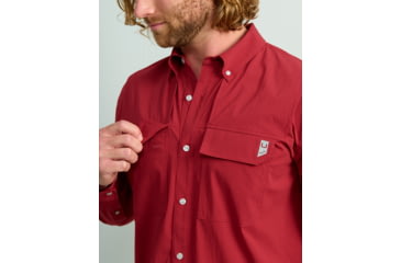 Image of HUK Performance Fishing Creekbed Long Sleeve Shirt - Mens, Scarlet Blaze, 3XL, H1500184-621-XXXL