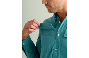 Image of HUK Performance Fishing Creekbed Long Sleeve Shirt - Mens, Storm Blue, 2XL, H1500184-394-XXL
