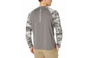 Image of HUK Performance Fishing Fishing Long Sleeve Double Header Top - Men's, Iron, Large, H1200136-012-L