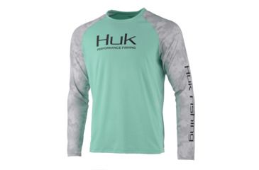 Image of HUK Performance Fishing Fishing Long Sleeve Double Header Top - Men's, Julep, Large, H1200136-345-L
