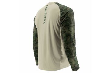 Image of HUK Performance Fishing Fishing Long Sleeve Double Header Top - Men's, Sage, Large, H1200136-380-L
