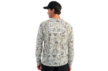 Image of HUK Performance Fishing Drift Graphic Kc Print Shirt -Mens, Long Sleeve, Volcanic Ash, Medium, H1200716-013-M