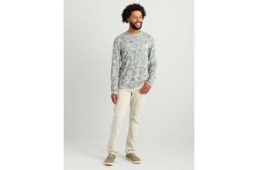 Image of HUK Performance Fishing Drift Graphic Kc Print Shirt -Mens, Long Sleeve, Volcanic Ash, Medium, H1200716-013-M