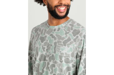 Image of HUK Performance Fishing Drift Graphic Kc Print Shirt -Mens, Long Sleeve, Volcanic Ash, Medium, H1200716-013-M