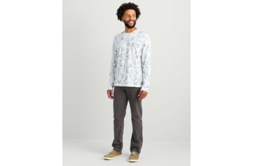 Image of HUK Performance Fishing Drift Graphic Kc Print Shirt -Mens, Long Sleeve, White, Extra Large, H1200716-100-XL