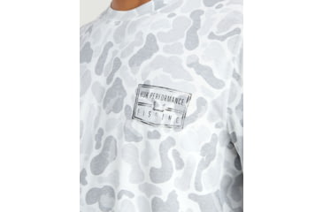 Image of HUK Performance Fishing Drift Graphic Kc Print Shirt -Mens, Long Sleeve, White, Extra Large, H1200716-100-XL