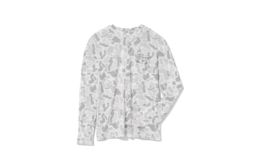 Image of HUK Performance Fishing Drift Graphic Kc Print Shirt -Mens, Long Sleeve, White, Extra Large, H1200716-100-XL