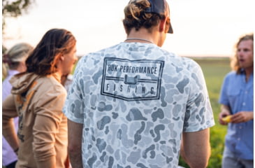 Image of HUK Performance Fishing Drift Graphic Kc Print Shirt -Mens, Short Sleeve, Volcanic Ash, Extra Large, H1200717-013-XL