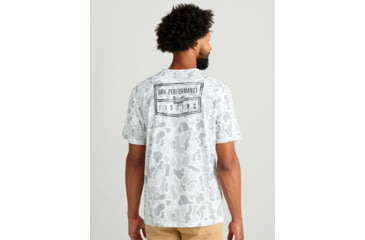 Image of HUK Performance Fishing Drift Graphic Kc Print Shirt -Mens, Short Sleeve, White, Extra Large, H1200717-100-XL