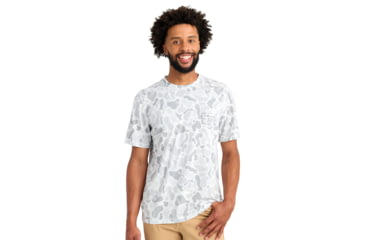 Image of HUK Performance Fishing Drift Graphic Kc Print Shirt -Mens, Short Sleeve, White, Extra Large, H1200717-100-XL