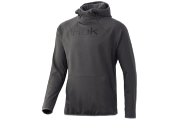Image of HUK Performance Fishing Fin Hoodie - Mens, Iron Heather, 2XL, H1300060-014-XXL