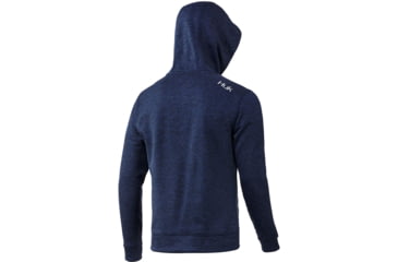 Image of HUK Performance Fishing Fin Hoodie - Mens, Sargasso Sea Heather, Medium, H1300049-416-M
