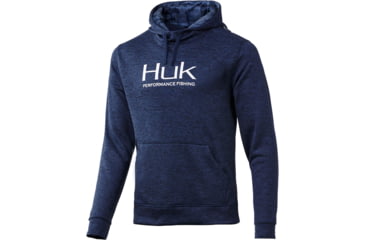 Image of HUK Performance Fishing Fin Hoodie - Mens, Sargasso Sea Heather, Medium, H1300049-416-M