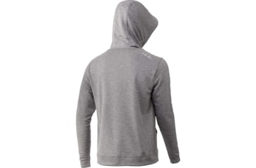Image of HUK Performance Fishing Fin Hoodie - Mens, True Grey Heather, Small, H1300049-035-S