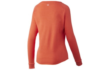Image of HUK Performance Fishing Folly Crew - Women's, Large, Hot Coral Heather, H6130016-696-L