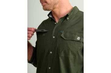 Image of HUK Performance Fishing Hawser Heather Flannel - Mens, Cyprs Lnd Hthr, Extra Large, H1500208-378-XL